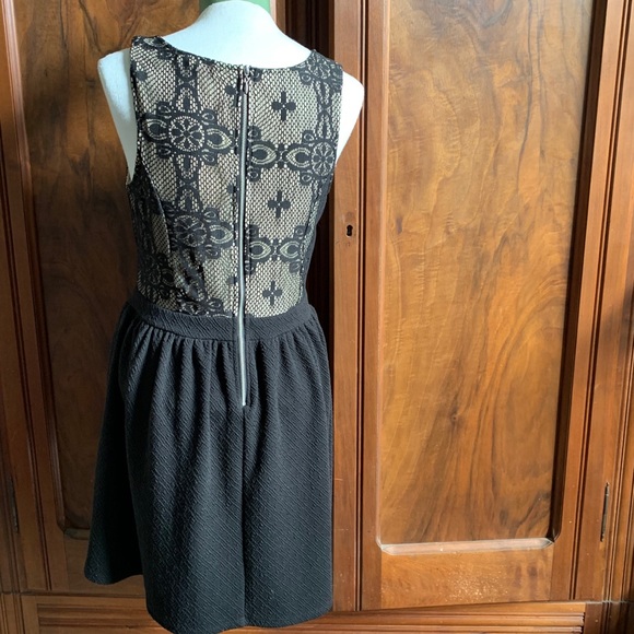 Rewind Black Lace Overlay Dress - Picture 2 of 6